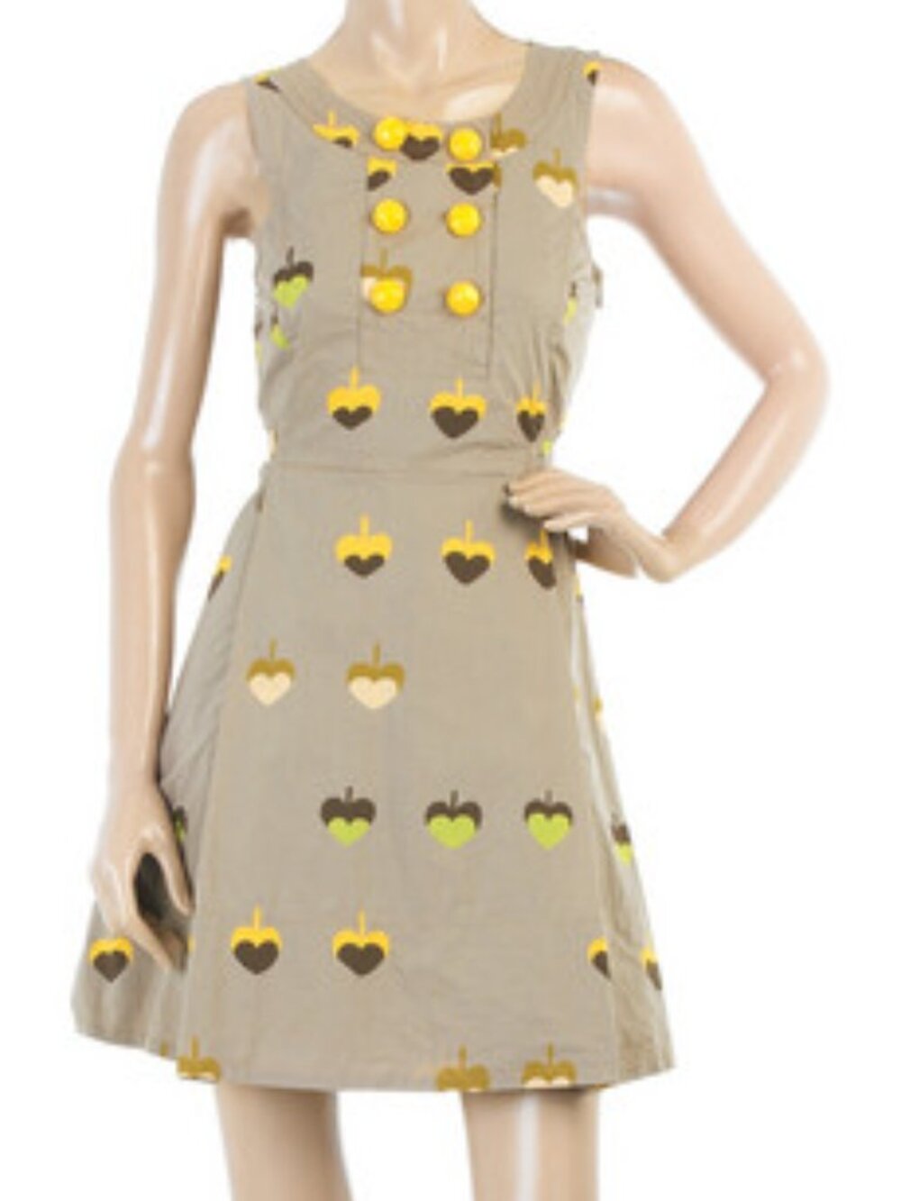 Marc Jacobs Heart Leaf Pinafore Retro Dress with pockets Y2K - Picture 3 of 11